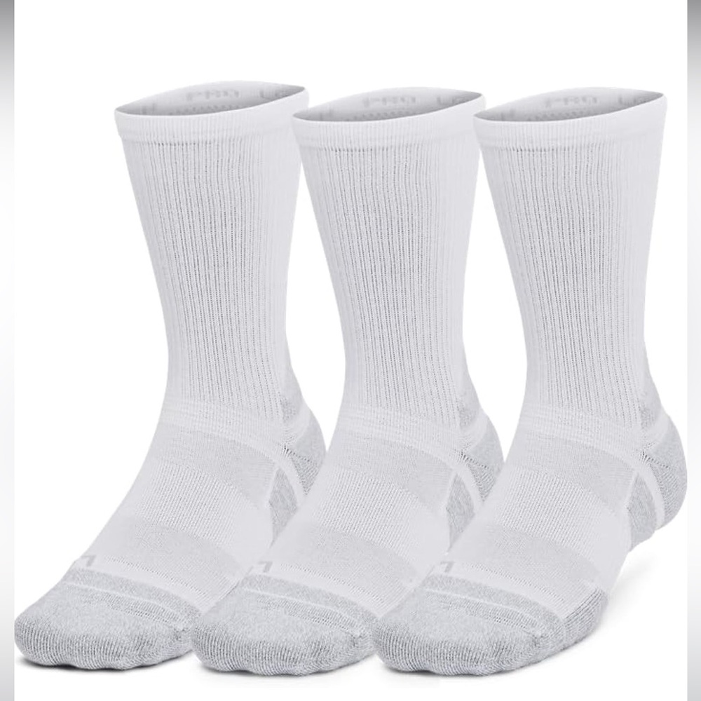 NEW Under Armour Unisex-Adult Performance Tech Pro Crew Socks 6 Pack